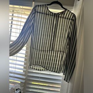 Sheer/ Stripe Blouse
